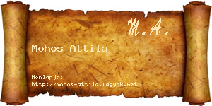 Mohos Attila névjegykártya